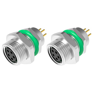 Thông tư M8 B mã Bảng điều chỉnh gắn kết nối 5 <span class=keywords><strong>pin</strong></span> PCB ổ cắm M8 phía trước gắn chặt nữ đựng cho tự động hóa công nghiệp - Product Image 2