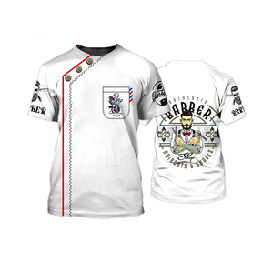 เสื้อยืดสำหรับช่างตัดผมสำหรับผู้ชายเสื้อแฟชั่นคอกลมทรงโอเวอร์ไซส์สำหรับฤดูร้อน - Product Image 1