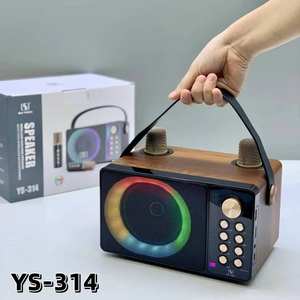 YS314 Haut de gamme Enceinte de <span class=keywords><strong>karaoké</strong></span> pour la maison avec double microphone sans fil, LED, USB, fonction chant et lecture, pour fêtes et <span class=keywords><strong>karaoké</strong></span>, en vente - Product Image 5