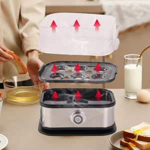 Stainless steel egg cooker, mini portable egg cooker, kitchen egg <b>steamer</b>, household breakfast machine, multi-functional egg - Product Image 4