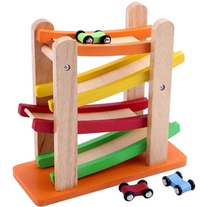 Jouet piste <span class=keywords><strong>de</strong></span> <span class=keywords><strong>course</strong></span> en bois jeux <span class=keywords><strong>de</strong></span> voiture éducatifs Montessori en bois tour coulissante en bois pour enfants en gros personnalisé - Product Image 1