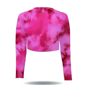 사용자 정의 새로운 핑크 디자인 t 셔츠 긴 소매 upf 빠른 건조 여성 숙녀 t 셔츠 자르기 탑 낚시 셔츠