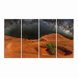 Tableau imprimé sur toile : vue nocturne sur le désert, décoration de paysage élégante, lot de 4 toiles - Product Image 2