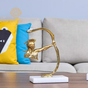 Statue abstraite de l'homme flèche en cuivre, art musical pour <span class=keywords><strong>la</strong></span> <span class=keywords><strong>maison</strong></span> et le jardin, fournitures d'art, décorations en métal pour <span class=keywords><strong>la</strong></span> <span class=keywords><strong>maison</strong></span> - Product Image 5