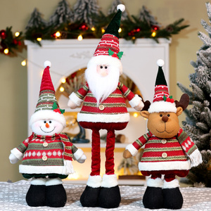 JIN PENG Juego <span class=keywords><strong>de</strong></span> 3 Muñecos <span class=keywords><strong>de</strong></span> Peluche Navideños <span class=keywords><strong>de</strong></span> Santa, <span class=keywords><strong>Muñeco</strong></span> <span class=keywords><strong>de</strong></span> <span class=keywords><strong>Nieve</strong></span> y Reno para Decoración <span class=keywords><strong>de</strong></span> Mesa, Repisa y Estante en Días Festivos - Product Image 2