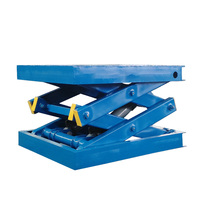 Plate-forme rotative d'ascenseur de cargaison de ciseaux fixes hydrauliques de haute qualité dans le plancher Table élévatrice de plate-forme électrique verticale de ciseaux de 1000kg