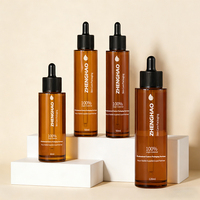 Emballage luxueux en plastique ambré avec compte-gouttes pour huile cosmétique, huile pour cheveux, huile pour la peau, huile pour le corps, sérum, huile essentielle, sans BPA, 30 ml, 50 ml, 120 ml