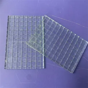 6mm obscure nashiji pattern wire mesh fire rated glass safety Heat Resistant Fire Proof Wired Glass