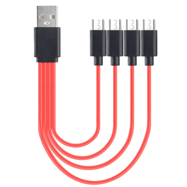 4 in 1 Micro Usb Cable Multi Usb Connector Charger Cable High Temperature Silicone 1 Count (Pack of 1)