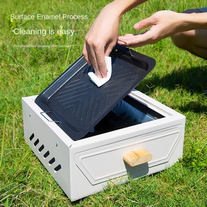 Barbecue portable pliable au charbon de bois, revêtement poudré antiadhésif, sans fumée pour le camping, la maison et le jardin - Product Image 6