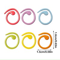 50 pièces en alliage à base de zinc marqueurs de point à tricoter spirale multicolore peint marqueur boucle Crochet point serrure tricot aiguille Clip