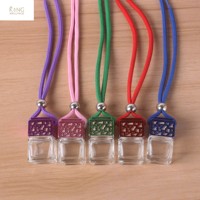 Flacon diffuseur de parfum carré en bois de 8 ml et 10 ml, vide et rechargeable, pour décoration intérieure automobile