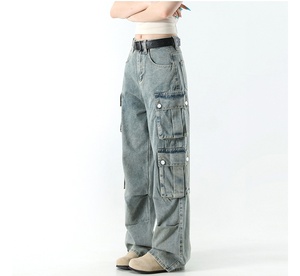 <span class=keywords><strong>Pantalones</strong></span> Capri para Mujer con Bolsillos, Corte Holgado, Casuales, Elegantes, Ligeros, Tipo Cargo para Senderismo - Product Image 2
