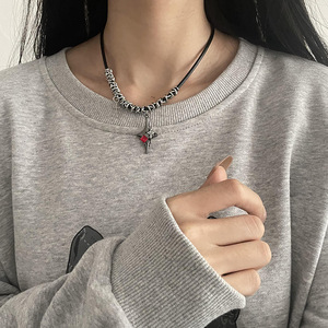 Collana da Donna Personalizzata Stile Hip Hop con Stella e Croce, Accessori di Gioielleria alla Moda - Product Image 3