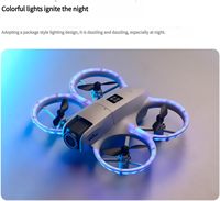 Mini drone GT3 pour enfants débutants, pliable, avec deux caméras 4K, quadricoptère, évitement d'obstacles, 180 °   Objectif réglable par télécommande