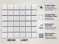 Carreaux muraux en céramique de porcelaine blanche 300x300mm, brillants, pour salle de bain et cuisine, mosaïque