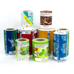 Crème glacée café poudre rouleau Stock Film emballage automatique Flexible emballage alimentaire matériaux d'emballage conception libre thermoscellage plastique LDPE