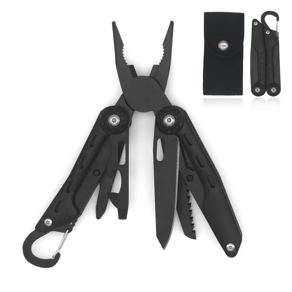 10 in 1 multifunctional stainless steel pliers hand tools tactical knife mini pocket outdoor camping folding multitool plier