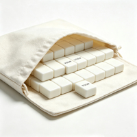 Tuiles de Mahjong sur Mesure - Format Voyage Plus Compact - Matériaux en Mélamine et Métal - Design de Luxe pour le Jeu de Casino