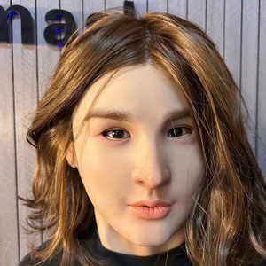 Anzi Realistic Silicone Female Mask Head Mask Face Props For