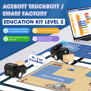 ACEBOTT ESP32 STEM Robot Car TruckBott Smart Car Kit Programación Codificación Educación Kit de aprendizaje para Arduino <span class=keywords><strong>Python</strong></span> - Product Image 2