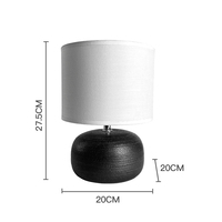 Lampe de table électrique moderne en céramique et tissu flexible avec base E27 pour la décoration de la chambre et du salon