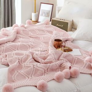Fff4639 Trang Trí Nội Thất Phòng Khách Mềm Mại Trọng Lượng Nhẹ Mờ Bóng Chăn Thoải Mái Giường Sofa Ghế Đan Ném Chăn - Product Image 1