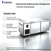 Congélateur sous comptoir en acier inoxydable KUBIGEL pour cuisine de restaurant
