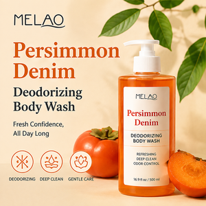 Gel Douche au Tanin de Kaki OEM, Gel Douche Désodorisant au Tanin de Kaki 16.9oz, Élimination des Odeurs Corporelles, Nettoyage en Profondeur, Doux pour Peaux Matures - Product Image 2