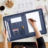 Portafolio Personalizado Pofeis, Tamaño A4, para Conferencias, Negocios, Oficina, con Cubierta de Cuero PU, para Facturas, Presentaciones, Firmas y Archivos
