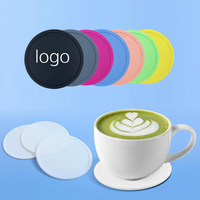 Sous-verre en silicone résistant à la chaleur, 10 cm de diamètre, style minimaliste moderne, design circulaire, pour tasse à thé, bol, utilisation sur table