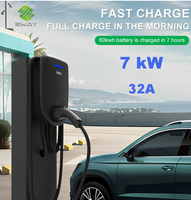 Eway EW08 Estándar Europeo 7kW 32A Estación de Carga para Vehículos Eléctricos de Exterior Tipo 2, Montada en Pared, Nueva Energía