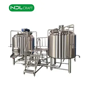 500L 1000L स्वचालित टर्नकी बीयर पक प्रणाली 2/3/4 वाहिकाओं Brewhouse बियर बनाने
