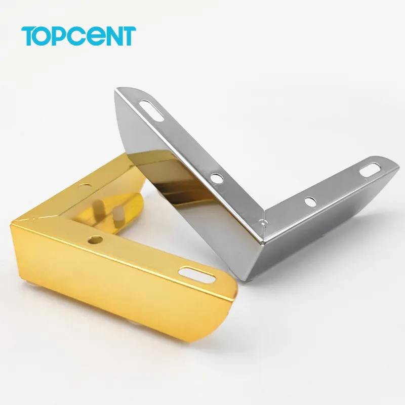 TOPCENT Роскошные ножки для мебели, боковая прикроватная скамейка, стойка для телевизора, стальные, золотые, металлические ножки для кровати, шкафа, дивана, мебельные ножки для мебели