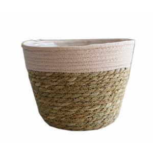 Pots à fleurs tressés en paille, paniers à fleurs, plantes succulentes en pot, plantes vertes, artisanat tressé en algues marines, articles tressés transfrontaliers - Product Image 4