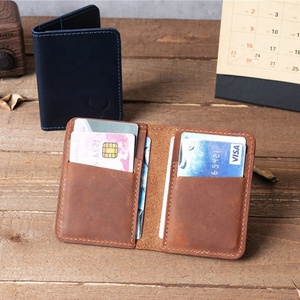 Handmade Minimalist Genuine Leather <b>Wallet</b> Crazy Horse Distressed <b>Wallets</b> <b>for</b> <b>Men</b> Gifts Card Holder - Product Image 6