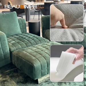 Divano moderno in pelle di mucca smerigliata, set soggiorno modulare semplice, divano elegante per mobili da villa - Product Image 5