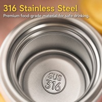 Botol Minum Stainless Steel Ringan Bebas BPA Ramah Lingkungan untuk Pelajar dengan Logo Kustom dan Tali