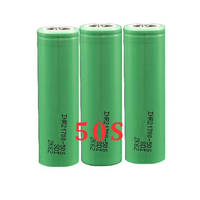 High Power 21700 50S Li-ion Battery 3.6V 5000mAh 45A Discharge Rechargeable Lithium Cell for Electric Vehicles and Flashlights