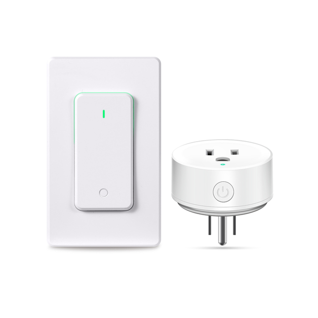Smart Plug Switch 2.4G WiFi Outlet with Alexa Google Home Smart Life Voice Control Buckle Design & Removable No Hub Needed