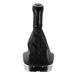 Pommeau de levier de vitesse en cuir, 5 ou 6 vitesses, pour transmission manuelle, pour Volkswagen Polo, design ergonomique - Product Image 2