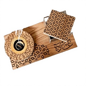Custom Carved Sandalwood Incense <b>Burner</b> Handmade Elegant <b>Bukhoor</b> Stand for Religious Eid Ramadan Wedding Gifts - Product Image 1