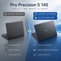Para Portátil Empresarial Delgado Pro Precision 5 14S de 14 Pulgadas, Estación de Trabajo Portátil de Alto Rendimiento, PC con Windows 11 Home, SSD, Full HD