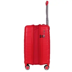 กระเป๋าเดินทาง PP แบบแข็งน้ำหนักเบาสำหรับผู้หญิงน้ำหนักเบา ML-0273รุ่นสีแดง