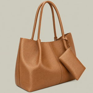 กระเป๋าถือแฟชั่นทันสมัยวีแกน PU สำหรับผู้หญิง คลาสสิก ความจุเยอะ สะพายไหล่ สีม่วงแดง กระเป๋าโท้ทสั่งทำพิเศษ ลายเสือดาว - Product Image 1