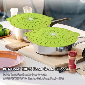 Pantalla <span class=keywords><strong>antisalpicaduras</strong></span> de grado alimenticio para <span class=keywords><strong>sartén</strong></span>, <span class=keywords><strong>tapa</strong></span> resistente al calor para salpicaduras de microondas, cubierta de olla de silicona para Cocina - Product Image 3