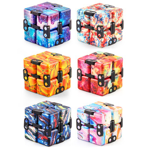 Mini bloques de cubo juguete de escritorio herramienta sensorial mágica bloques rompecabezas Flip Cube Infinity Cube Fidget Toy - Product Image 5