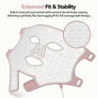 Masque facial flexible 2D à lumière rouge avec LED pour le menton, masque de rajeunissement cutané pour le visage, appareil de soin de la peau anti-âge