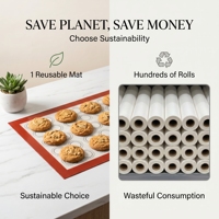Tapis de cuisson en silicone macaron rouge personnalisé en gros, avec logo imprimé sur mesure, en fibre de verre, anti-taches, facile à nettoyer, antiadhésif
