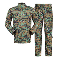 Vêtements d'extérieur Uniforme camouflage tactique Kit complet Veste uniforme Ensemble chemise et pantalon Costume de chasse Hommes